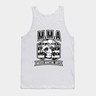 SKULL MMA BLACK AND WHITE Tank Top